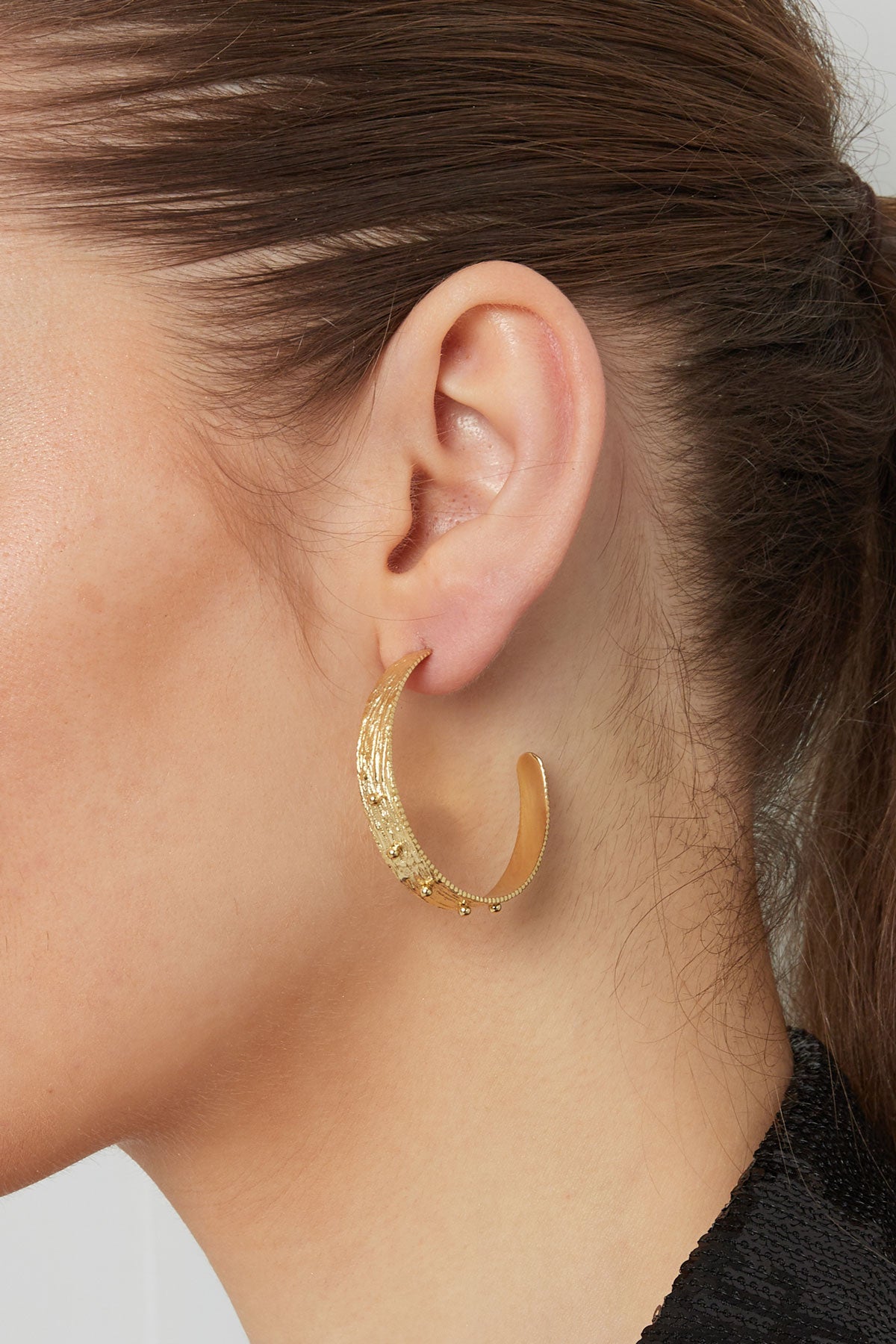 Earrings 'Moonlight' - gold - studs