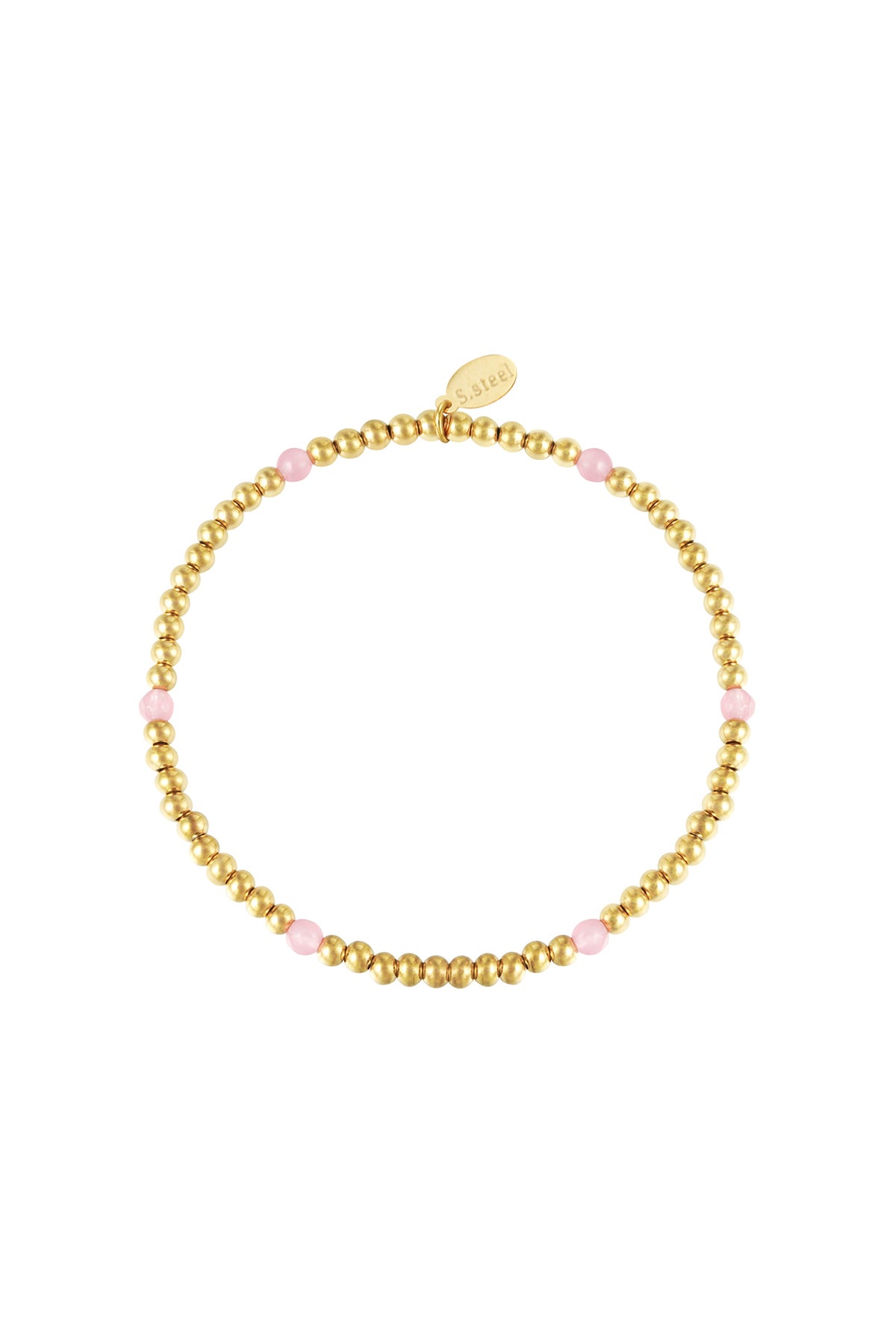 Bracelet 'Beaches' - gold/pink- stainless steel