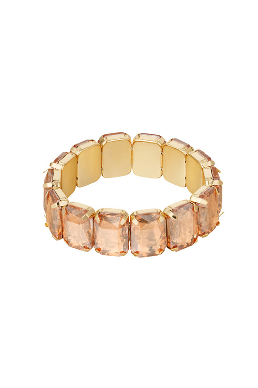 Bracelet 'Concert' - gold - large stones